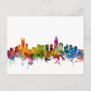 Carte Postale Charlotte North Carolina Skyline