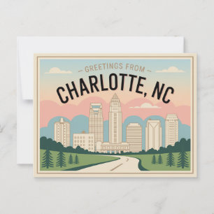 Carte postale Charlotte vintage   Salutations de