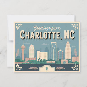 Carte postale Charlotte vintage   Salutations de