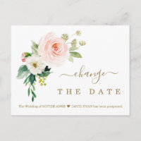 Charm rose Fleurs blanches Mariage Reporté