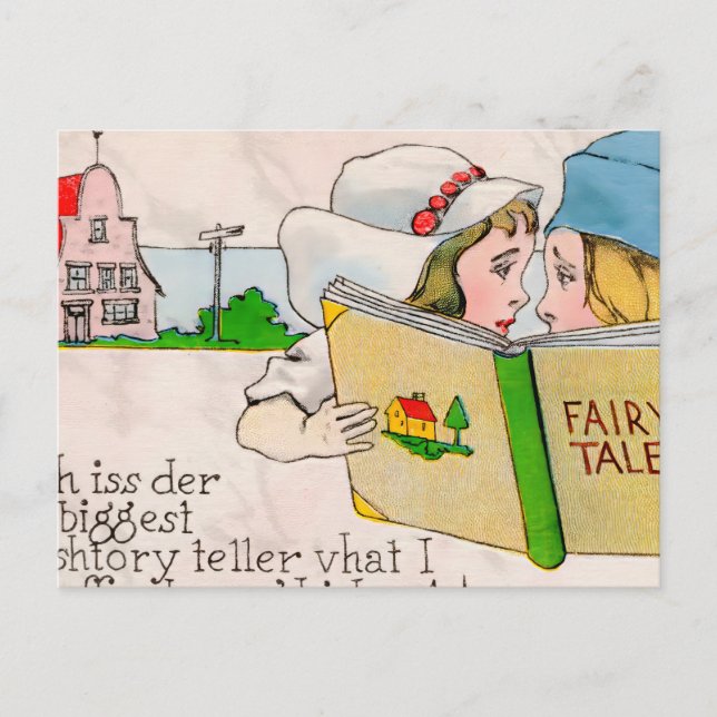 Carte Postale Charmante Conte Vintage Fée Illustration : (Devant)