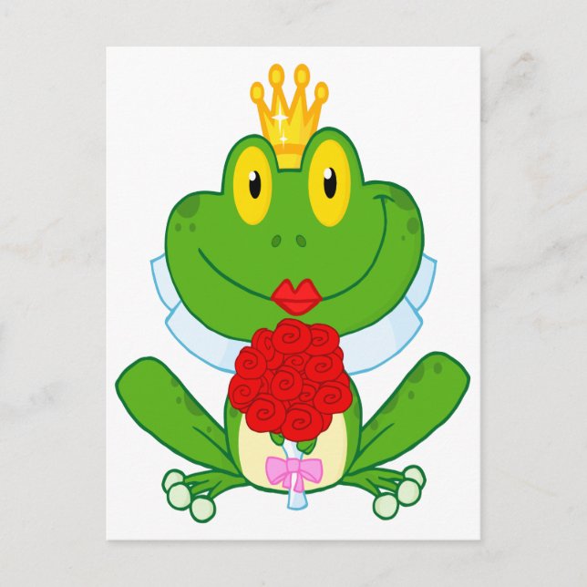 Carte Postale charmante grenouille à fosse (Devant)