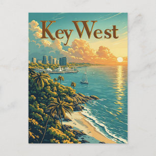 Carte Postale Charme côtier du vieux quartier de Key West en Flo