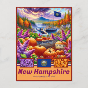 Carte Postale Charme du New Hampshire Merveilles Scéniques