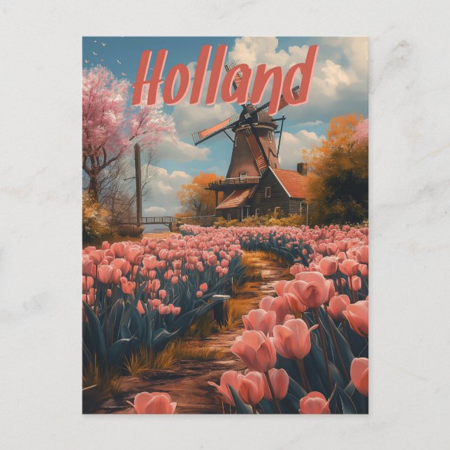 Carte Postale Charme nostalgique : Hollande Vintage (Devant)