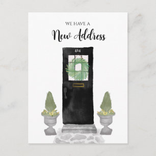 Carte Postale Charme Nous avons déménagé Nouvelle Adresse Porte 