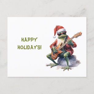 Carte Postale Charme personnalisé Funny Christmas Frog Band
