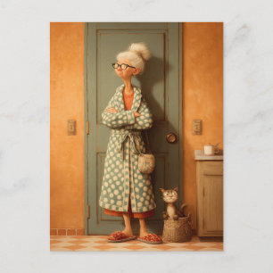 Carte Postale Charme Polka Dot Granny