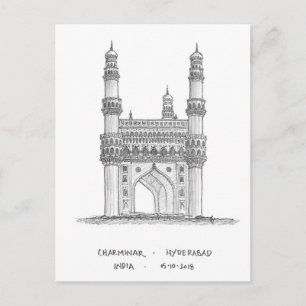 Carte Postale Charminar, Hyderabad, Inde