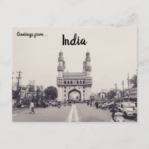 Carte Postale Charminar Monument Landmark Hyderabad Inde Design