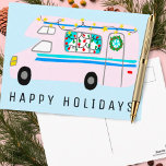 Carte Postale Charming Christmas Camper Vintage RV Xmas<br><div class="desc">Carte personnalisable,  Ajoutez votre propre texte à l'arrière ou à l'avant de la carte. Consultez ma boutique pour plus de designs ou dites-moi si vous voulez quelque chose de personnalisé.</div>