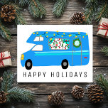 Carte Postale Charming Christmas Camper Vintage RV Xmas<br><div class="desc">Carte personnalisable,  Ajoutez votre propre texte à l'arrière ou à l'avant de la carte. Consultez ma boutique pour plus de designs ou dites-moi si vous voulez quelque chose de personnalisé.</div>