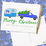 Carte Postale Charming Christmas Camper Vintage Trailer RV Xmas<br><div class="desc">J'espère que vous aimez ce design. Ajoutez votre propre texte à l'avant ou à l'arrière. Consultez ma boutique pour plus de designs et articles assortis du papier d'emballage aux serviettes de cuisine!</div>