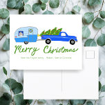 Carte Postale Charming Christmas Camper Vintage Trailer RV Xmas<br><div class="desc">Carte parfaite à envoyer comme voeux de vacances! L'art fait main pour vous ! ENTIÈREMENT PERSONNALISABLE ! Cliquez sur "Personnaliser" ci-dessus pour modifier le texte. Cliquez sur "modifier à l'aide de l'outil de conception" pour ajuster les polices, les couleurs et les placements et pour ajouter du texte à l'arrière si...</div>