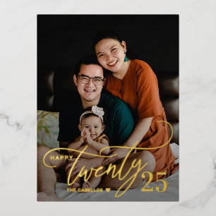 Carte postale Charming Twenty FOIL Happy New Year 