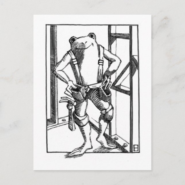 Carte Postale charpentier (Devant)