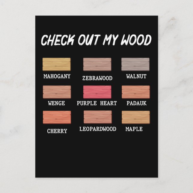 Carte Postale Charpentier Bois Drôle Blagueur Artisan (Devant)