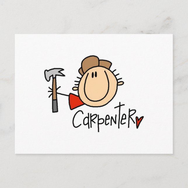 Carte Postale Charpentier homme (Devant)