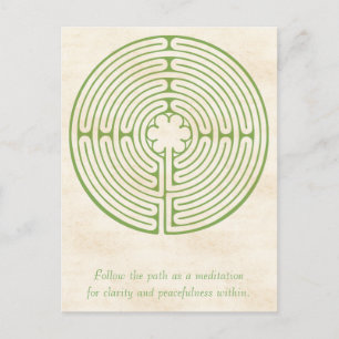 Carte Postale Chartres Labyrinth Green