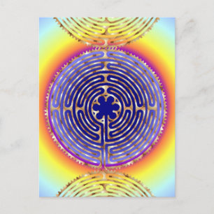 Carte postale Chartres Labyrinth Pearl Light Paths