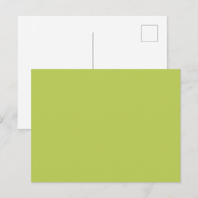 Carte postale chartreuse douce tendance (Devant / Derrière)