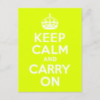 Chartreuse Keep Calm and Carry On