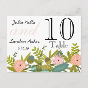 Carte Postale Chartreuse moderne Turquoise Mariage damassé