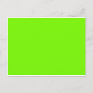 Carte Postale Chartreuse Neon Jaune Couleur Vert Seulement Outil