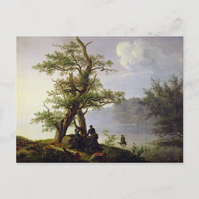 Carte Postale Chasse à la sauvagine, 1828 (Devant)