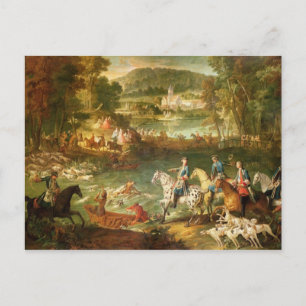 Carte Postale Chasse à l'étang Saint-Jean dans la forêt