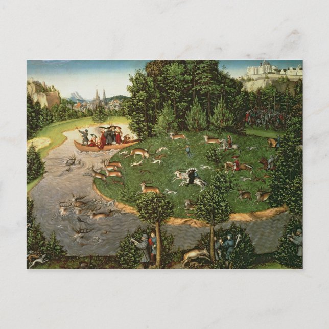 Carte Postale Chasse à mâle d'électeur Friedrich III les "sages (Devant)