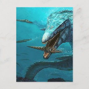 Carte Postale Chasse au Mosasaurus