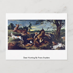 Carte Postale Chasse Aux Cerfs Par Frans Snyders