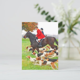 Carte Postale Chasse aux chiens