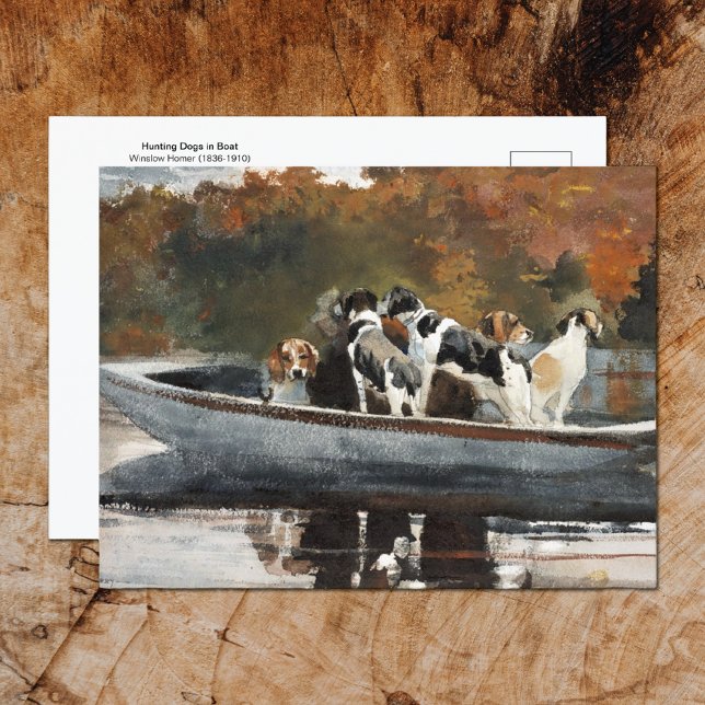 Carte Postale Chasse aux chiens en bateau Winslow Homer (Créateur téléchargé)