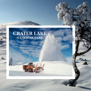 Carte Postale Chasse-neige du parc national du lac Crater déblay