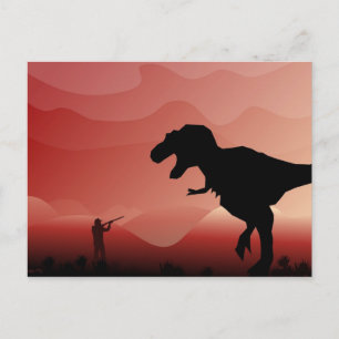 Carte Postale Chasse pour Dinos