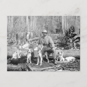 Carte Postale Chasseur avec ses Lévriers, 1897