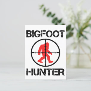 Carte Postale Chasseur de Bigfoot Drôle Amateur de Bigfoot