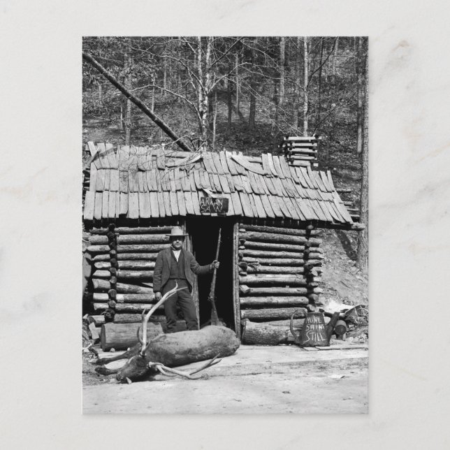 Carte Postale Chasseur de cerfs, 1901 (Devant)