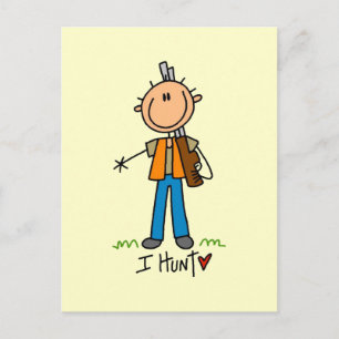Carte Postale Chasseur de Stick Figure