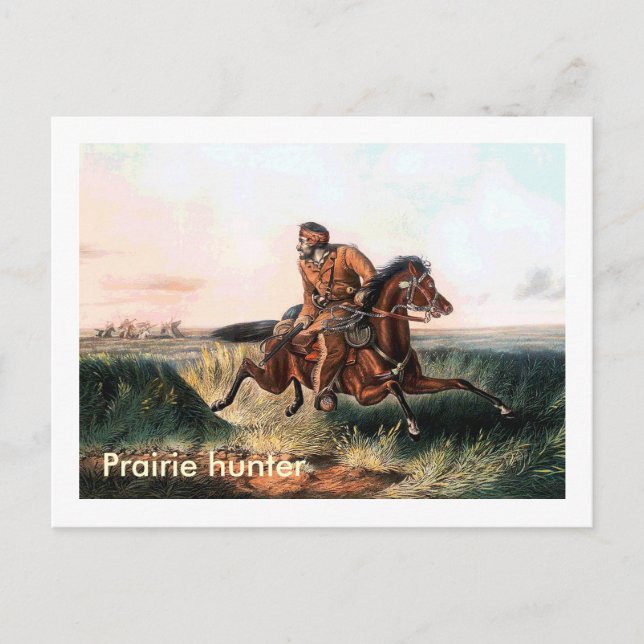 Carte Postale Chasseur des Prairies (Devant)