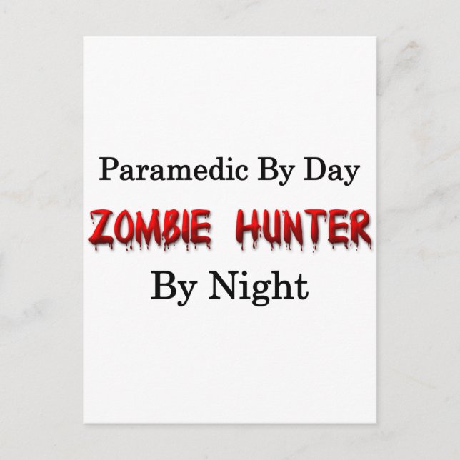 Carte Postale Chasseur paramédic/zombie (Devant)