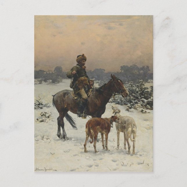 Carte Postale Chasseur polonais à cheval (Devant)