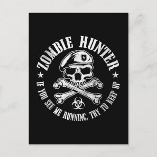Carte Postale chasseur zombie mort-vivant
