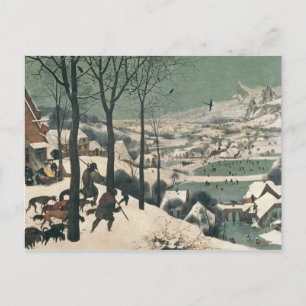 Carte Postale Chasseurs dans la neige - janvier, 1565