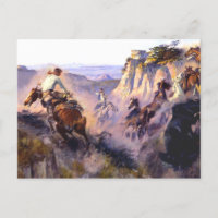 « Chasseurs de chevaux sauvages » par Charles M Ru