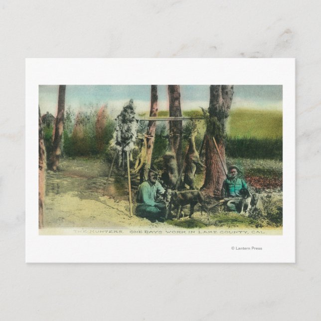 Carte Postale Chasseurs montrant le comté de WorkLake du jour, C (Devant)