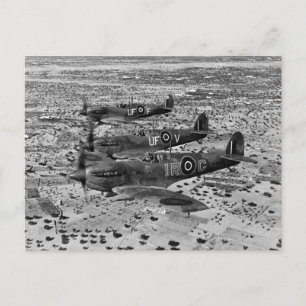 Carte Postale Chasseurs Spitfire au-dessus de l'Afrique, 1943
