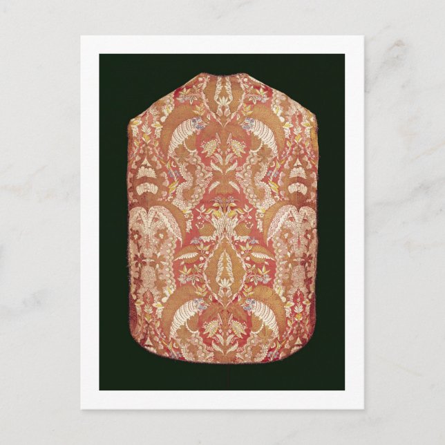 Carte Postale Chasuble, soie à motif dentelle, français, c.1720 (Devant)